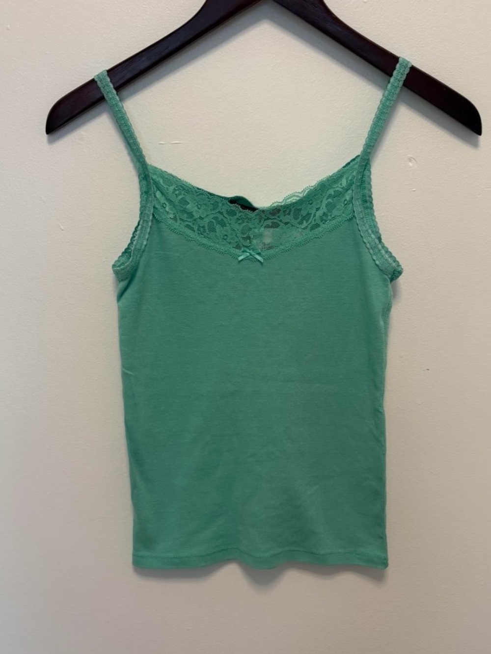 Brandy Melville turquoise lace cami top